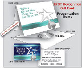 Spot award gift of choice cards