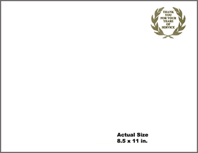 certificate for years of service