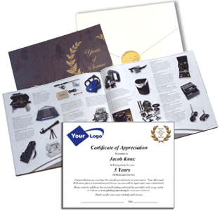 Catalog and Certificate of Appreciation